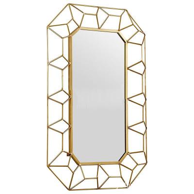 China Minimalist Toilet Make Up Wall Art Metal Full Wall Hanging Mirror For Home Decoration for sale