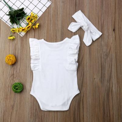 China Custom Made High Quality Eco-Friendly Breathable Baby Clothes Romper Set Cotton Baby Creepers for sale