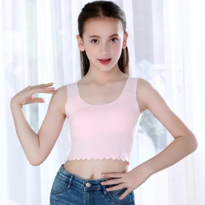 China New Lovely Antibacterial Girls Invest Comfortable Child Bralette Bra Shaping Breathable Kids Bra For Kids Puberty for sale