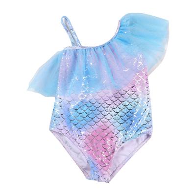 China Breathable Unique Hot Selling Strappy Little Girl Design Swimwear Pink One Piece Swimsuit for sale