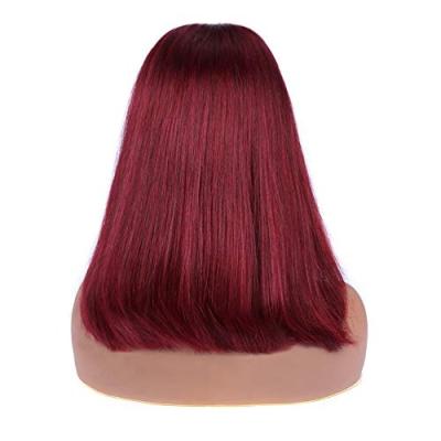 China Straight 30 Inch Bone 99J Burgundy Lace Front Wig Red Colored Human Hair Straight Wigs For Women Pre Plucked Hd Brazilian 13x4 Wig for sale