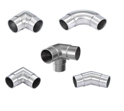 China Stainless Steel SS304 / SS316 Round Tube To Tube Connector Railing Elbow for sale