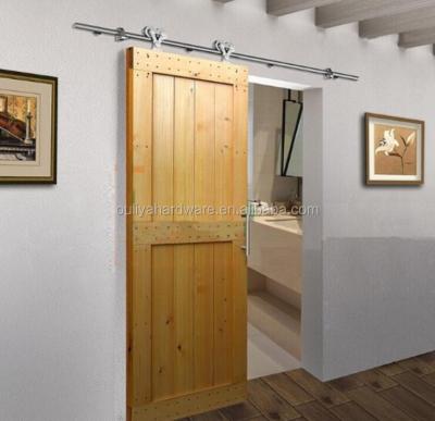 China Sliding Heavy Duty Double Rollers 200kg Hanging Sliding Barn Door Hardware For Solid Wood for sale