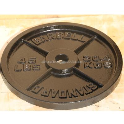 China Durable painted cast iron weightlifting plate for sale