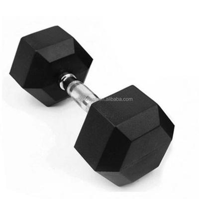 China Weight Lifting Anti-Slip Wholesale Rubber Coated Hex Dumbbell for sale