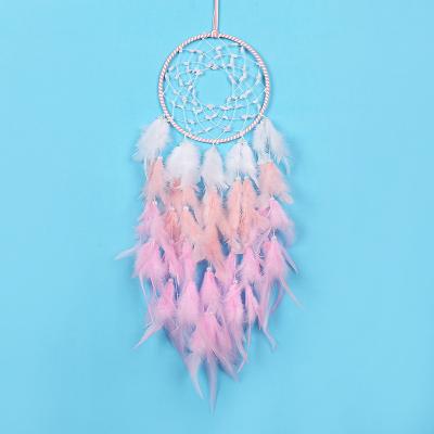 China Wholesale Minimalist Dreamcatcher Feather Handmade Decoration-Traditional Wind Chimes Hanging Dreamcatcher for sale