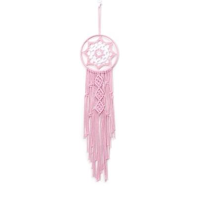 China Simple boho decor pink wall hanging decoration new europe design store dream catcher for sale