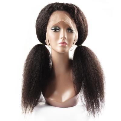 China Other Clip In 130% 150% 180% Extensions Full Head Black Hair Brown Weft Yaki Straight Wig for sale