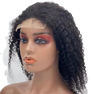 China Wholesale Brazilian Kinky Curly Virgin Human Hair 4x4 Body Wave Raw Cuticle Aligned Transparent Lace Wig For Black Women for sale