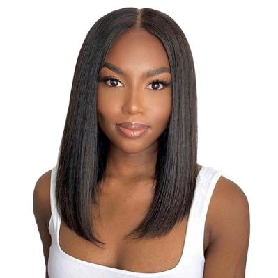 China Brazilian Straight Raw Virgin Human Hair Bob Wigs 13x4x1 Body Wave Bobo Transparent Swiss Front Unprocessed Wigs For Black Woman for sale