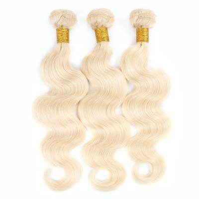 China Wholesale Body Wave Cuticle Aligned Russian Virgin Human Body Weave Hair Blonde Hair Bundles 613 Bundles Hair Vendors for sale