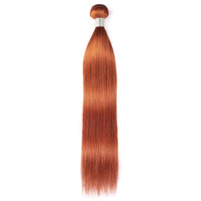 China Wholesale Price Water Wave Ginger Color Human Hair Raw Women Virgin Brazilian Straight Hair Extension Hair Bundles for sale