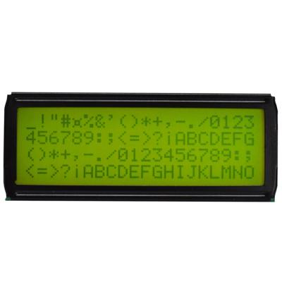 Κίνα 20*4 χαρακτήρα LCD επίδειξης ενότητας μεταδιδόμενη θετική επίδειξη ταινιών τύπων κιτρινοπράσινη προς πώληση