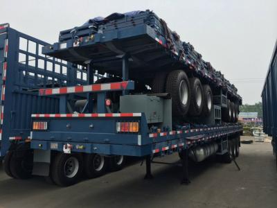 Chine couche horizontale de 3axles 40tons/de récipient remorque squelettique semi en vente d'exportation à vendre