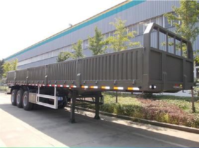 China Carbon steel JOST landing grear  3mm Diamond  plate side wall large cargo trailers for grain transport for sale