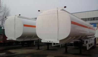 China 3 axle steel radial tire fuel Tank Semi Trailer, mobile oil tank truck 50000 - 55000 liters for sale