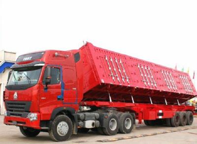 China Diesel  Left Hand Driving Steel Tire 336HP  Tipper Dump Truck  With Parabolic Leaf Spring for sale