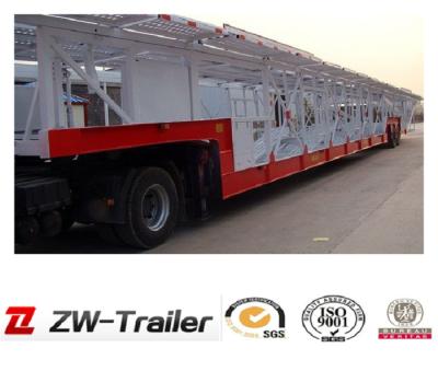 China FUWA Axle White Color And JOST Landing Grear Car Hauler Trailer for SUV Cars Transport for sale