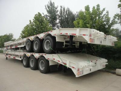 China China 2/3 axles 60 ton payload lowboy truck/low bed semi trailer /lowbed semi trailer for heavy duty machine transport for sale