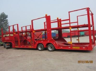 China JOST Kinpin Red SUV 7 Car Hauler Trailer / vehicle  hauler trailer for sale