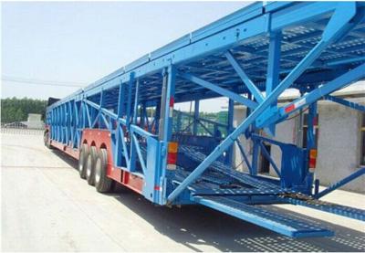 China Tri- axis enclosed type heavy duty Car Hauler Trailer  / car carrier semi trailer for sale