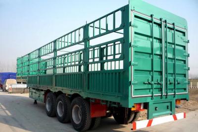 China Golden 13 Meter Three Axle Gooseneck Stake Semi Trailer / Fence Trailer with Fuwa axle export to Southeast Asia for sale