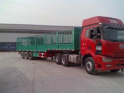 China fence trailer / store house dry cargo semi trailer accustomized size ,13M three axles livestock trailer for sale