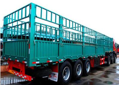 China Tri Axle Livestock Transportation Stake Fence Cargo Truck Semi Trailer for Africa Market for sale