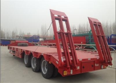 China 30T - 100T Lowbed and Lowboy Gooseneck Semi  Trailer Truck For Excavator, Steel Material Truck Trailer for sale