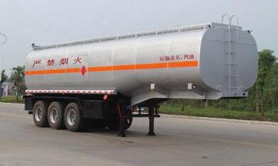 China 3 Axle 40CBM Tank Semi Trailer With Q235 Carbon Steel Material , Mechanical Suspension for sale