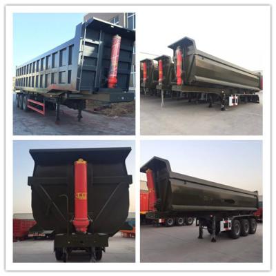 China Cargo Transportation Side Dump Semi Trailer 3 Axles 60 Ton Hydraulic for sale