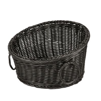 China New Design Sustainable Handmade PP Rattan Fruit Basket Hotel Restaurant Home Food Bread Basket for sale