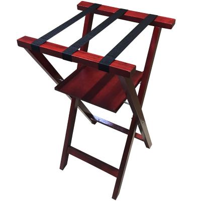 China Wholesale High Quality Easy Fold Hotel Tray Luggage Rack Customizable Folding Wooden Luggage Rack for sale