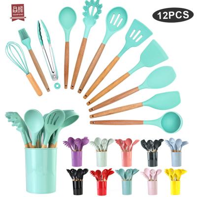 中国 12 Pieces Accesorios de cocina Silicone Kitchen Set Hot Sustainable Private Label Kitchen Utensils 販売のため