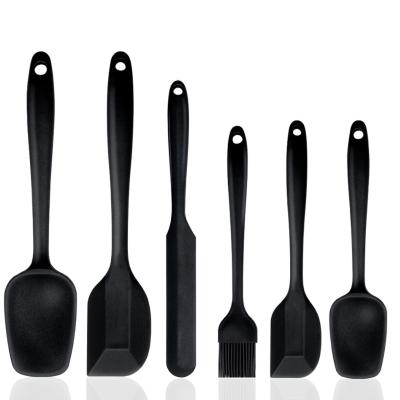 中国 Durable Goods 6 Pieces Silicone Non-Stick Spatula Set Heat Resistant Rubber Kitchen Spatulas Cooking Scraper Cookware Baking Mixing Sets 販売のため