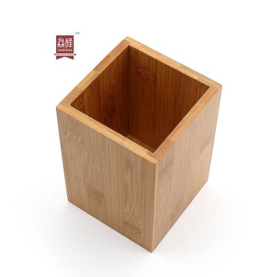 Κίνα YF Square Storage Rack Bamboo Utensil Holder Bamboo Tableware Organizer Eco-friendly Sustainable προς πώληση