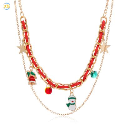 China 2021 Newest CLASSIC Charms Pendant Necklace Wholesale Multilayer Christmas Jewelry for sale