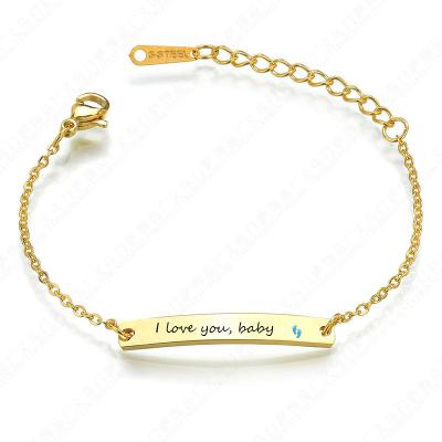 China Custom Jewelry Personality Stainless Steel Baby Bar Bracelet for sale