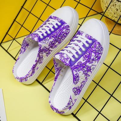 China Massage 2020 Women Fashion Foot Massage Breathable Beach Sandals Printing Mules for sale