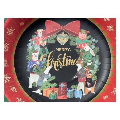 China Rainbow Disposable Paper Fine Rice Bowl Kiddie Christmas Painting China Girly Decoration for sale