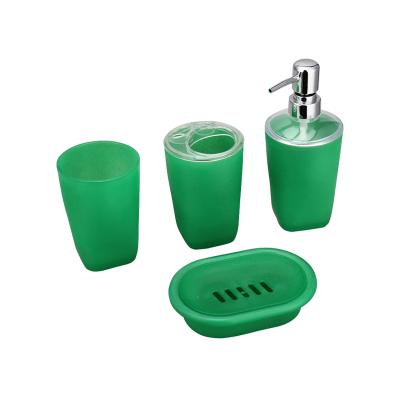 China Sustainable Luxury Colorful Plastic Bathroom Set Washroom Accessories Bathroom Accessories Set for sale