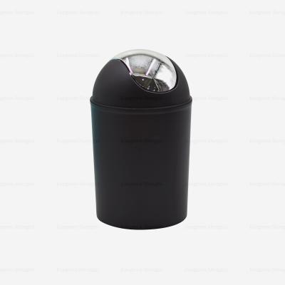 China Viable Hot Selling Black Modern Style Plastic Bathroom Trash Bin for sale