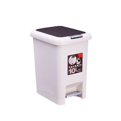 China Office 8 10 15 20L Household Sustainable Plastic Pedal Recycle Buffet Waste Bin Car Trash Can for sale