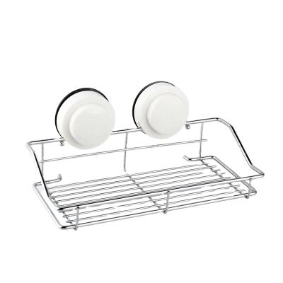 China Wall Mounted Bathroom Suction Iron Wire Storage Shelf Eco - Friendly for sale