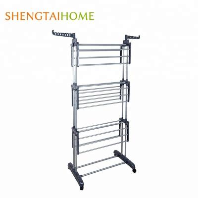 China Sustainable High Quality Multifunctional Clothing Rack 4-Tiers Expandable Clothing Rack For Boutique for sale