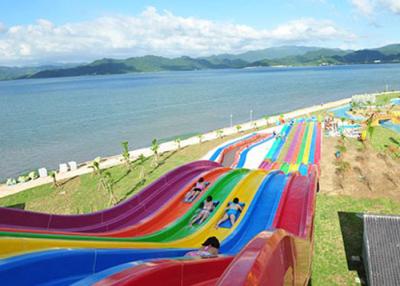 China Corrediças de água do divertimento das crianças 6 linhas equipamento exterior do jogo de piscina da raça da fibra de vidro à venda