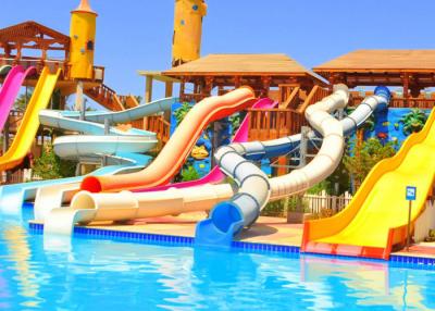 China Fiberglass Water Pool Mini Water Park Slide / Amusement Park Slides ISO Certificate for sale