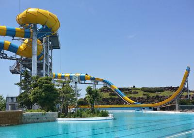 China Holiday Resort Water Park Slide Fiberglass Material Thrilling Family Raft Ride for sale