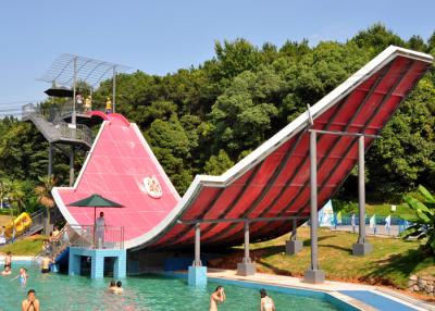 China Swing Wave Pool Water Slide , Fiberglass Pool Slide Water Paly Equipment for sale