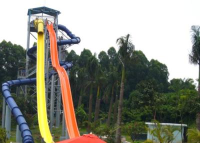 China 0.85M Width Fiberglass Water Slide Tube 5 - 13M Platform Height 1 Rider / Slide Load for sale